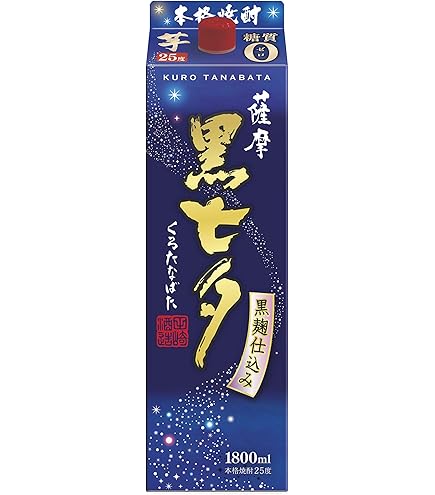 Amazon.co.jp: 田崎酒造 薩摩 黒七夕 [ 焼酎 25度 鹿児島県 1800ml