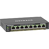 【正規品】 ネットギア NETGEAR スイッチングハブ 8ポート 1G PoE+ (62W) 金属筐体 静音ファンレス メーカー5年保証 アンマネージプラス GS308EP-100JPS