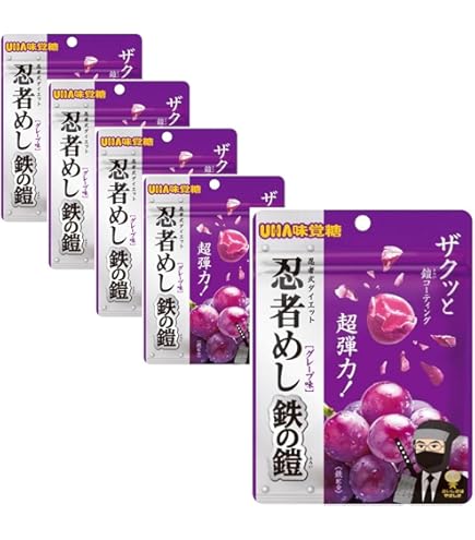 Amazon | UHA味覚糖 忍者めし 金の鎧 マスカット味(金箔シュガー入り