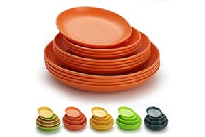 プラスチック 皿，お皿セット，割れないカトラリー、おしゃれな耐熱プラスチックプレートセット、電子レンジ対応のプレートセットで、安心・安全な毎日と快適な食事の時間をお楽しみください。