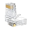 Cable Matters LAN コネクタ RJ45 コネクタ 100個セット 保存瓶付き Cat 6 RJ45プラグ 8P8C UTPケーブル より対線と単線ケーブル対応