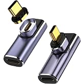 MUXER USB C マグネット アダプタ L字、40Gbps USB4高速データ転送、140W PD急速充電、8K 60Hz HD映像信号伝送、USB4.0 Type-C マグネット アダプタ オス メス 変換、PC/MacBook/iPhone