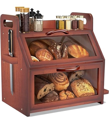 Amazon.co.jp: パンボックス キッチンカウンタートップ用 積み重ね可能
