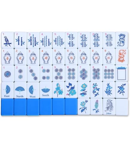 Soulchen Kaleidoscope Mahjong – Juego De 160 Fichas Rosa Americano Con Bolsa Y Dados (Tamaño 3 X 2.3 X 1.2 Cm)