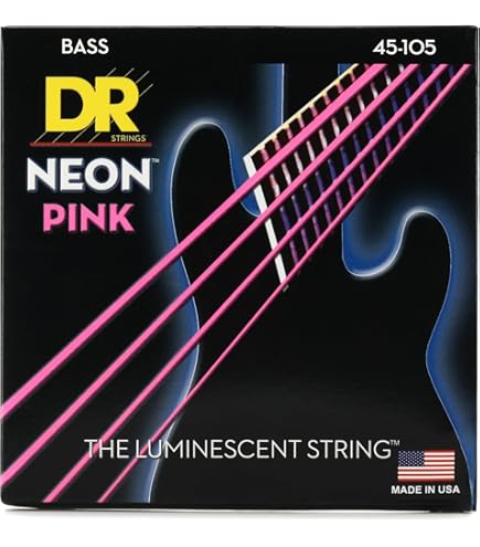 Amazon | DR ベース弦 NEON ニッケルメッキ イエロー カラー