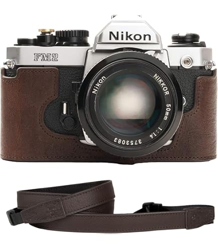 Amazon | Funper Nikon FM2 専用 ブルタイプ 本革 ボディケース ダーク