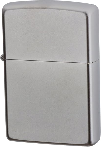 ZIPPO Lighter Plain Regular 205 Satin Chrome Genuine Import - 1