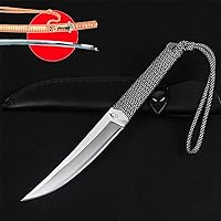 ナイフ knife シースナイフ サバイバルナイフ アウトドア 登山 地震防災 キャンプ 家庭用 狩猟 バーベキュー 山歩き 【皮ケース付き】