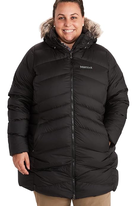 black knee length puffer jacket