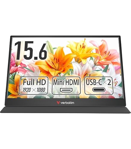 Amazon.co.jp: Verbatim ポータブルタッチスクリーンモニター 15.6