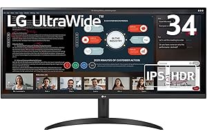 【Amazon.co.jp 限定】LG モニター ディスプレイ 34WP500-B 34インチ /作業効率アップ、ビジネス、プログラミング、トレーディング、グラフィック、映画、ゲーム/21:9 平面ウルトラワイド(2560×1080) / HDR/I