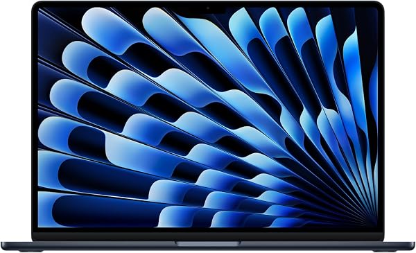 Apple 2026 MacBook Air M5チップ搭載15インチノートブック:AIとApple Intelligence、15.3インチLiquid Retinaディスプレイ、16GBユニファイドメモリ、512GB SSDストレージ、12MPセンターフレームカメラ、Touch ID - ミッドナイト - 1