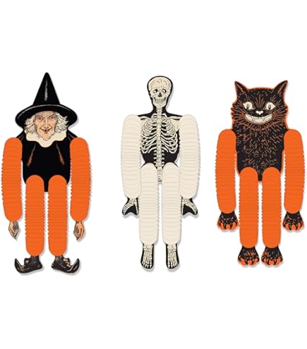 Beistle 00429 Vintage Halloween Classic Cutouts 14 Stück, Papier