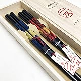 山家漆器店 一双 ギフト 箸 セット 和紙黒龍 ペア 食洗機対応 夫婦箸 日本製 国産 お箸