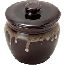 Amazon|リビング(Living) 漬物容器 ミニ壺 0.9L 陶器 樽 ぬか Amazon|リビング(Living) 漬物容器 ミニ壺 0.9L 陶器 樽 ぬか