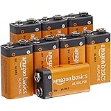 Amazon Basics 9 Volt Performance All-Purpose Alkaline Batteries, 5-Year Shelf Life, Easy to Open, Packaging May Vary - 8 Coun