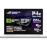 ASUS ゲーミングノートPC ROG Zephyrus G14 14インチ GeForce RTX 3050 Ryzen 7 7735HS メモリ16GB SSD512GB リフレッシュレート144Hz RGBキーボードバックライト Windows