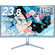 Amazon.co.jp: Pixio PXC248 Wave Pastel Blue ゲーミング