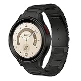 LDFAS Samsung Galaxy Watch 4 Classic 46mmバンド ギャップなし 20mmチタンメタルウォッチストラップ Samsung Galaxy Watch 4 40mm/44mmバンド対応 ブラック