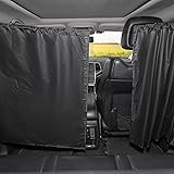 【遮光１級】JOYTUTUS 車 カーテン 遮光99.99％ 車中泊用 プライバシー保護 紫外線対策 車内仮眠に最適 前席と後席を間仕切れる 間仕切り+リア用カーテン 4枚を一体化になる車内授乳/着替えに便利 取付簡単