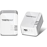 TRENDnet Powerline 1300 AV2アダプタキット、2つのTPL-422Eアダプタ、IEEE 1905.1およびIEEE 1901、ギガビットポート、最大300 m（984フィート）までの範囲、TPL-422E2K