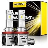 【最新 業界初モデル正規品】AUXITO H11 H8 H9 H16 LEDヘッドライト 車用 2年品質保証 新基準車検対応 ZES LEDチップ搭載 驚異の純正ハロゲンサイズ登場 99%車種対応 高輝度 6500K 12V車対応(ハイブリッド車・EV車対応) 定電流回路搭載 長寿命 高速回転冷却ファン付け 放熱性抜群 静音 瞬間起動 2個入り ホワイト - M3H11
