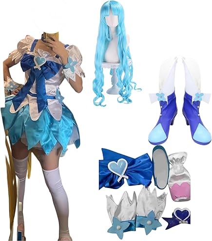 Amazon.co.jp: キュアマリンコスプレ衣装 スーパープリキュア cosplay