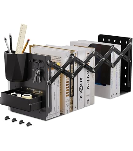 Amazon.co.jp: 【のびーる】 伸縮式ブックエンド 幅11cm-48cm ブック