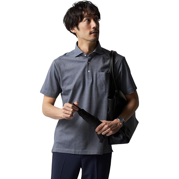 Amazon | 25S 半袖ニットポロシャツ 晩夏_66SUSM545茶LL