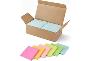 Amazonベーシック 付箋 ふせん 正方形 強粘着 約75×75mm 70枚×12パッド (合計840枚) アソートカラー マルチカラー 標準サイズ