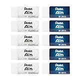 ぺんてる 消しゴム Pentel Ain 軽く消せる くっつく2種 小 10個 ZEAHC610AMZ