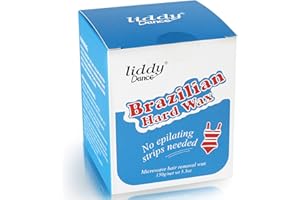 Brazilian & Bikini Wax Kit - Hard Wax for Easy Hair Removal, Suitable for Sensitive Skin, Microwave-Ready