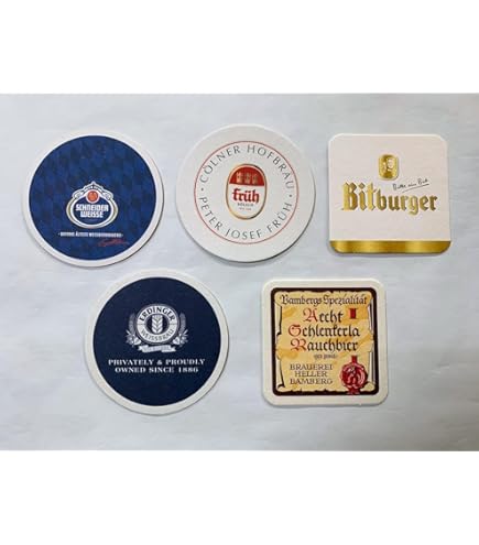 Amazon.co.jp: 色柄おまかせ輸入ビール コースター10枚セット【希少品