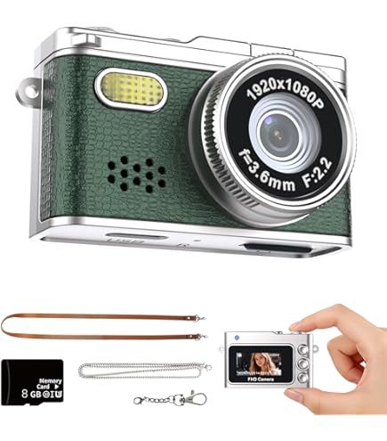 Amazon.co.jp: ミニレトロカメラ、1080Pキーチェーンカメラ