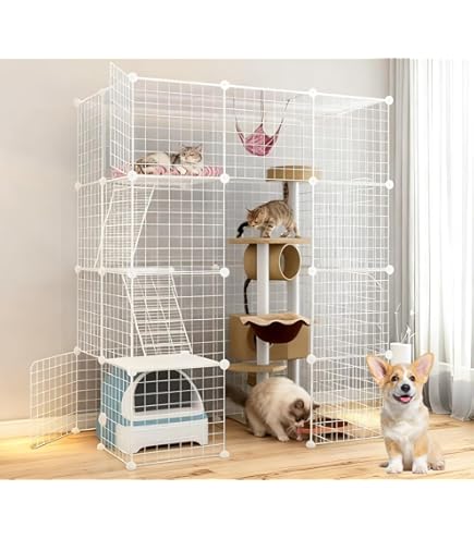 Amazon.co.jp: Sulgoty 猫 ケージ 大型 1から4段まで変更可能 組立簡単