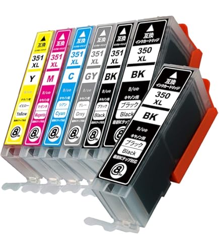 【5セット】Canon BCI-351XL+350XL インクカートリッジ 6色 Amazon.co.jp: キヤノン Canon インクタンク BCI-351XL(BK/C/M/Y
