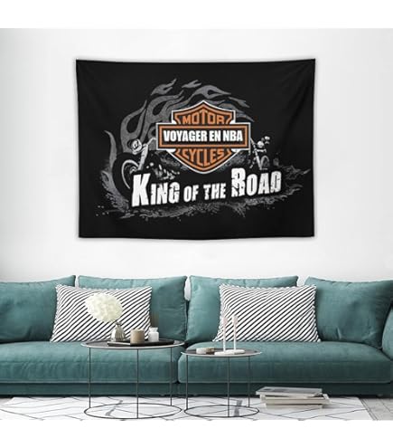 Amazon.co.jp: ハーレーダビッドソン タペストリー,モダン 多機能