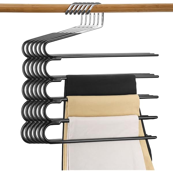 DOIOWN Pants Hangers Multi-Layer Jeans 