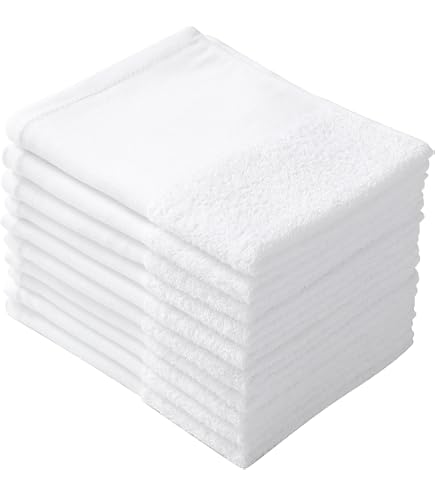 Amazon｜【まとめ買いセット】綿100% フェイスタオル 白10枚組 34×84cm 