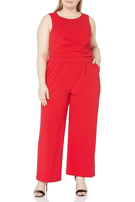 plus size red overalls