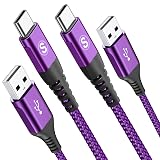 たいぷしー充電器 急速 ケーブル 3M 2本セット,AviBrex 充電器 Type-C to USB-A 3.2A USB C ケーブルiPhone 17 充電 iPhone16/iPhone 15 17/アイフォン/いphone16 15 Pro MAX, iPad Pro,Samsung Galaxy S26/S25/S24/S23/S22/S21,Sony,タイプc機種対応(パープル)
