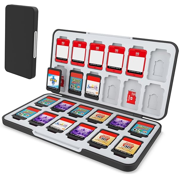 Nintendo Switch Card Case 24+2 for Nintendo Switch Black : Amazon