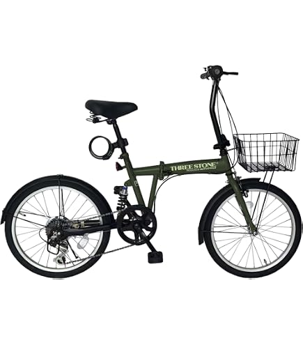 Amazon | THREE STONE 折りたたみ自転車 EB-020np ノーパンクタイヤ 20