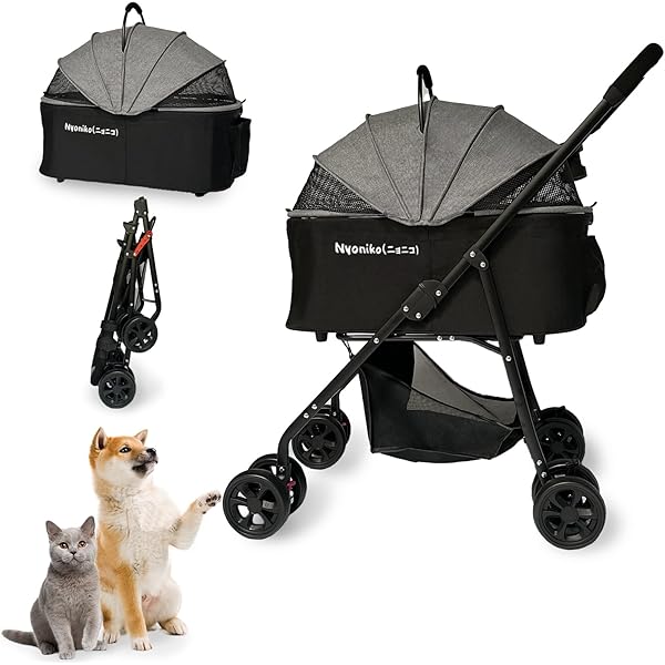 [Nyoniko(ニョニコ)]ペットカート 分離型 自立 折りたたみ 犬 バギー Nyoniko(ニョニコ)]ペットカート 分離型 自立 折りたたみ 犬 バギー 4