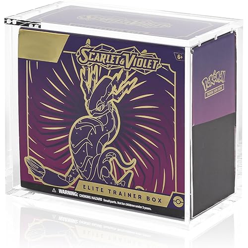 Baskiss Clear ETB Acrylic Magnetic Protector Case, Ultra-Thick 7mm Enclosure with 6 Strong Magnets, Heavy-Duty Display & Stor