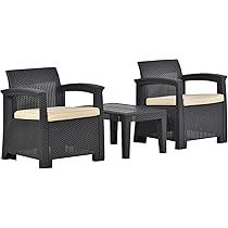 ガーデンファニチャーセット ガーデンテーブルセットブラック×クッションホワイト Amazon.co.jp: ガーデンファニチャーセット ラタン調 ガーデン