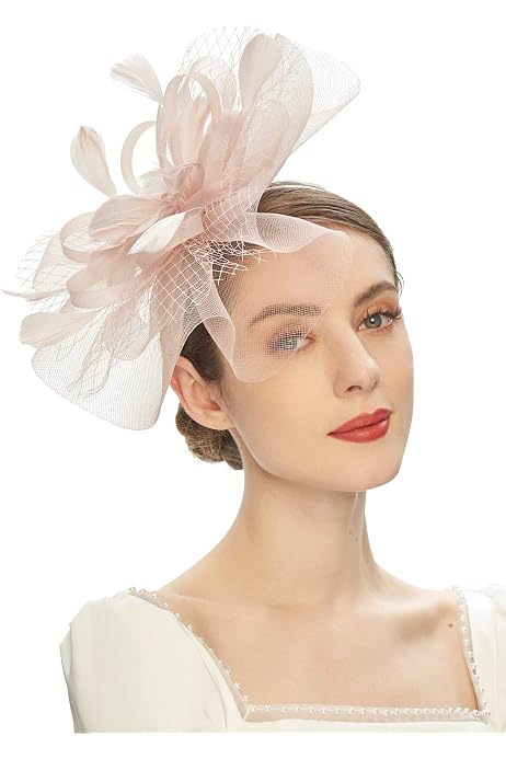 BABEYOND 1920s Flapper Fascinator Mesh 
