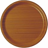 SAITO WOOD トレイ 丸 チークグレイン