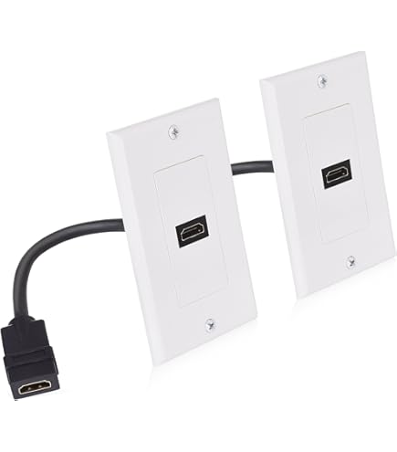 C2G | HDMI Pass-Through Single Gang Wall Plate, Brushed Aluminum | 39870