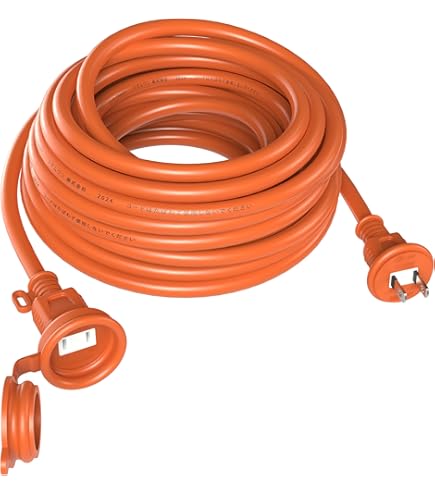 Amazon.co.jp: 延長コード 電源ケーブル 防雨型 PSE認定 丸型プラグ